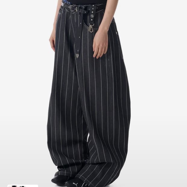 아캄 스트라이프 데님팬츠