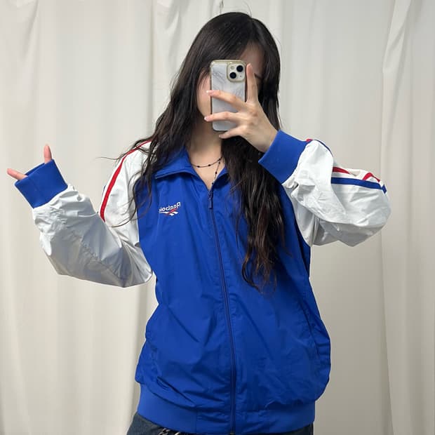 Reebok blue windbreaker