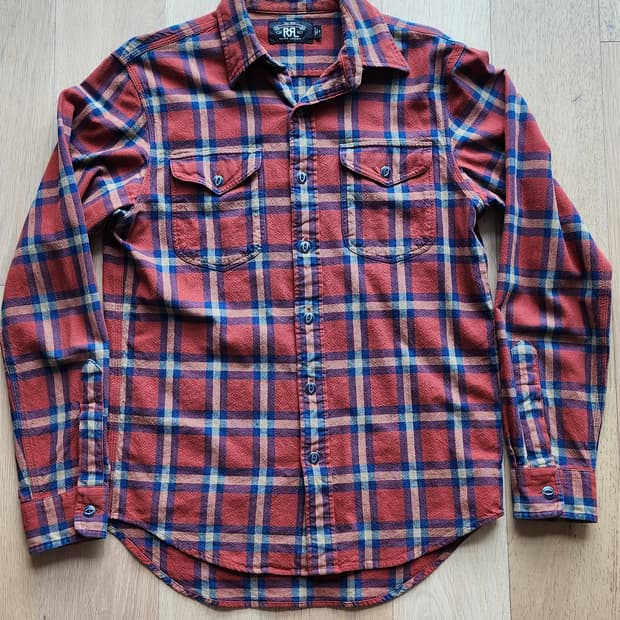 rrl 더블알엘 체크 셔츠 s