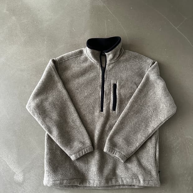 에디바우어 플리스 하프 집업 베이지