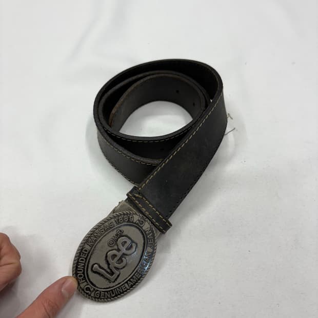 LEE 빈티지 카우보이 웨스턴 은장 버클 벨트