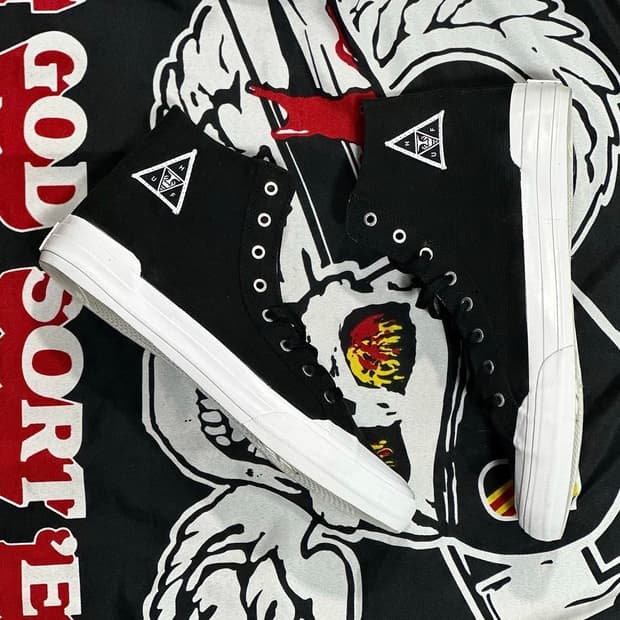 허프 x 오베이 클래식 하이 검정색