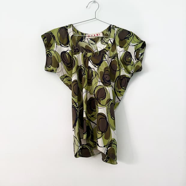MARNI silk greeny top