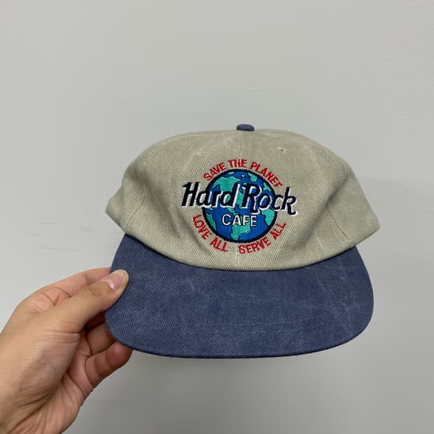 hard rock cafe two tone ballcap