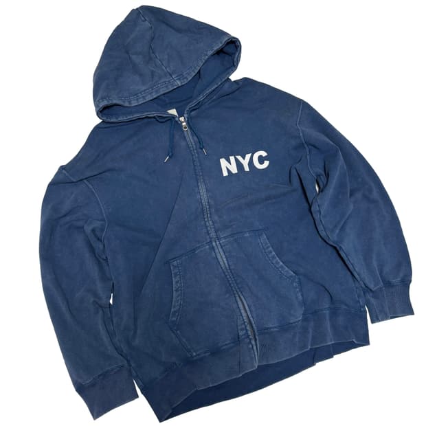 오발 다이스(OVAL DICE) NYC 피그먼트 다잉 빈티지 후드 집업