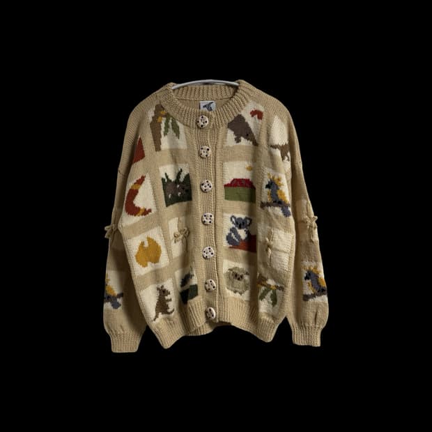 본즈 핸드메이드 울 가디건