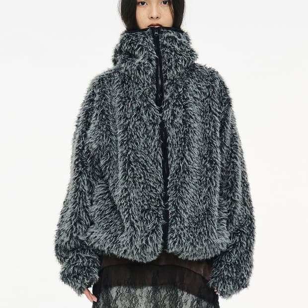 세릭 헤어리 바라클라바 집업 hairy balaclava zipup