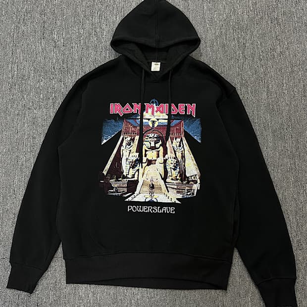 빈티지 아이언 메이든 기모 후드 