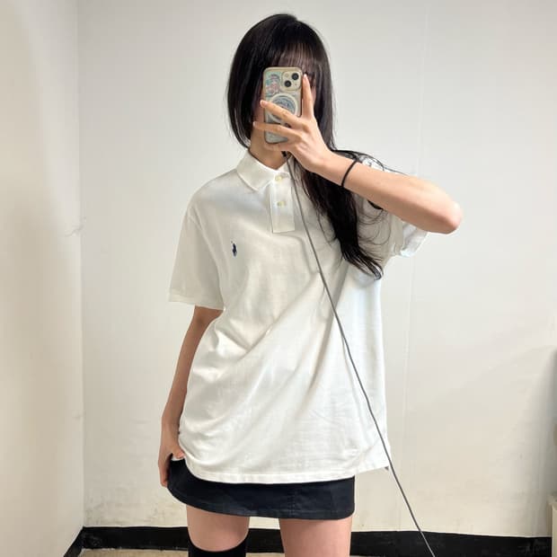 Polo Ralph Lauren White Collar T-Shirt