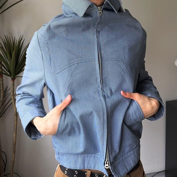 United Arrows 가오나시 히코리 데님 자켓