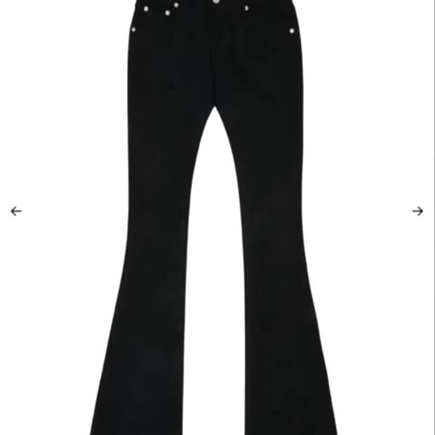 MID RISE BLACK BOOTS CUT PANTS