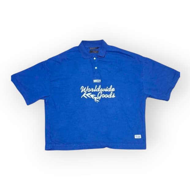 XL)자라 ZARA 오버핏 PK반팔 티셔츠 블루