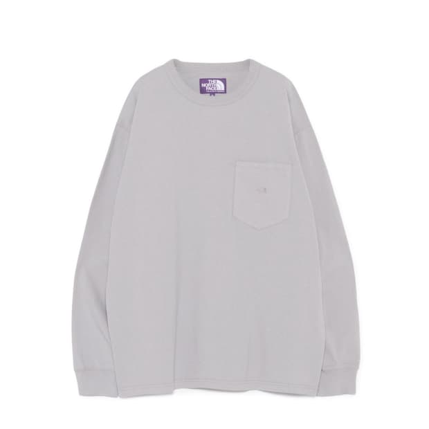 [xl] 노스페이스 퍼플라벨 8oz 필드 롱슬리브 포켓 티 라이트그레이