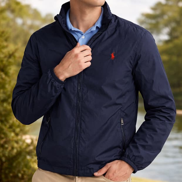 폴로랄프로렌 히든 후드 나일론 바람막이 자켓 네이비 s 새상품