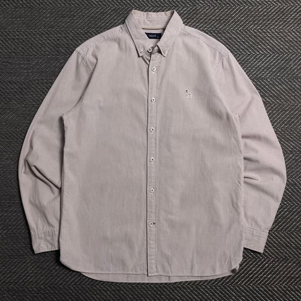 헤지스 자수로고 스트라이프 혼방 셔츠o 5332