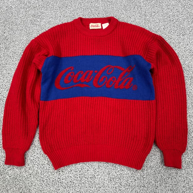 코카콜라 80s 울혼방 니트