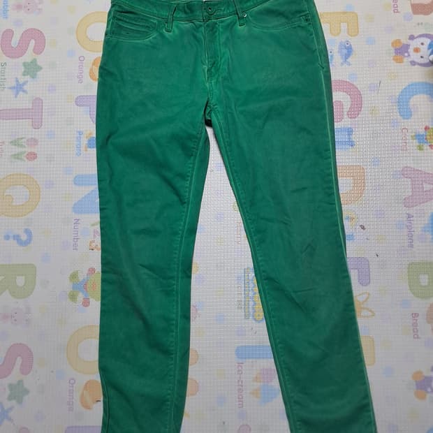 제시 Jessi 그린 슬림 스트레이트 코튼바지 29~30사이즈