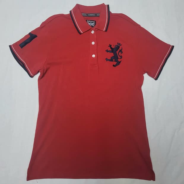 애드미럴 ADMIRAL 여성용 로고 포인트 카라 반팔 티셔츠