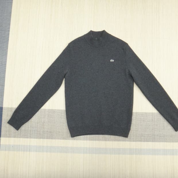 (100) 라코스테 LACOSTE 남성 터틀넥 울 니트