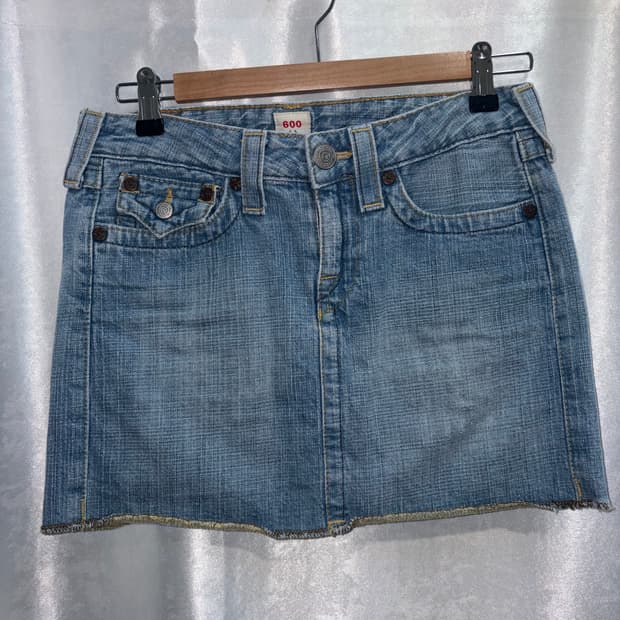 트루릴리전 연청 데님 미니스커트