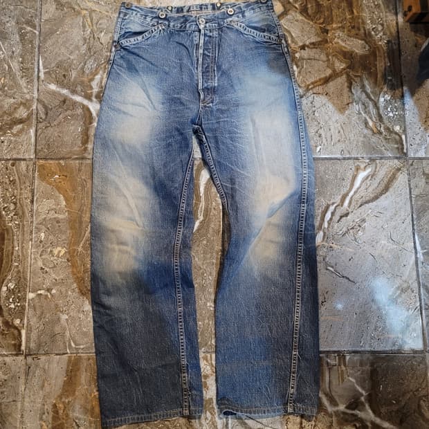 웨어하우스 덕디거 하드워시 데님팬츠 