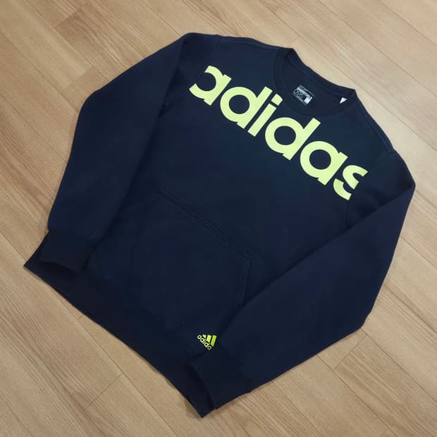 아디다스 네이비 기모 맨투맨 티셔츠 95