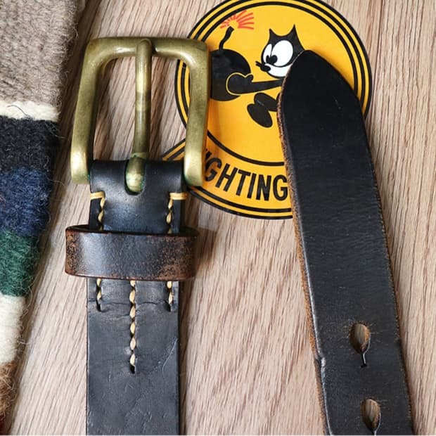  ARTS&CRAFTS HOLSTER CURVE BELT 가죽벨트