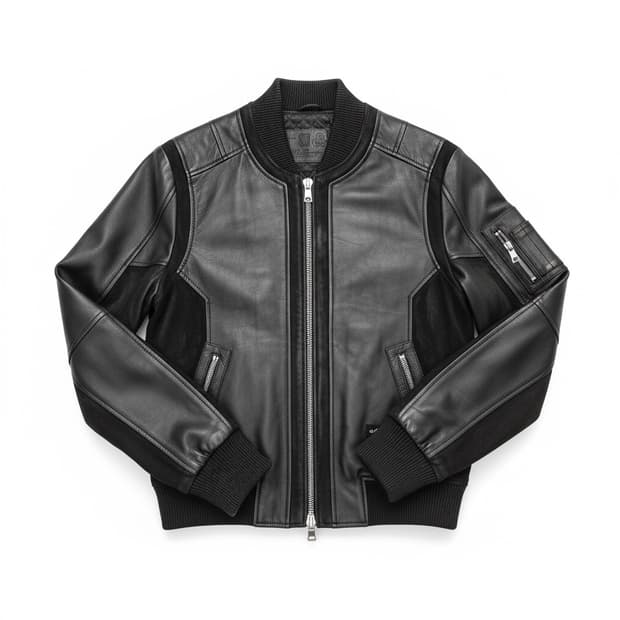 Noir Larmes 레더 봄버 자켓