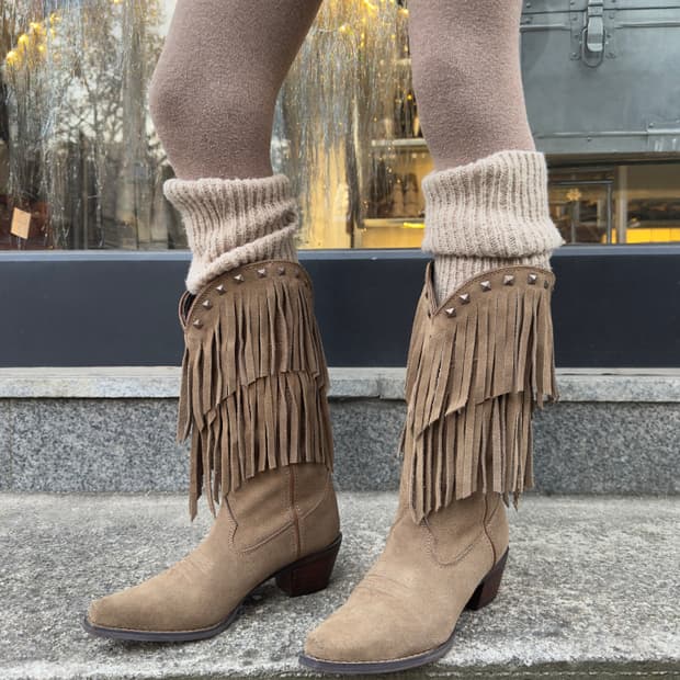 듀랑고 프린지 & 스터드 웨스턴 부츠