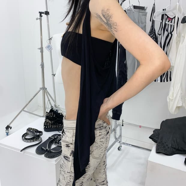 Asymmetric Draped vest