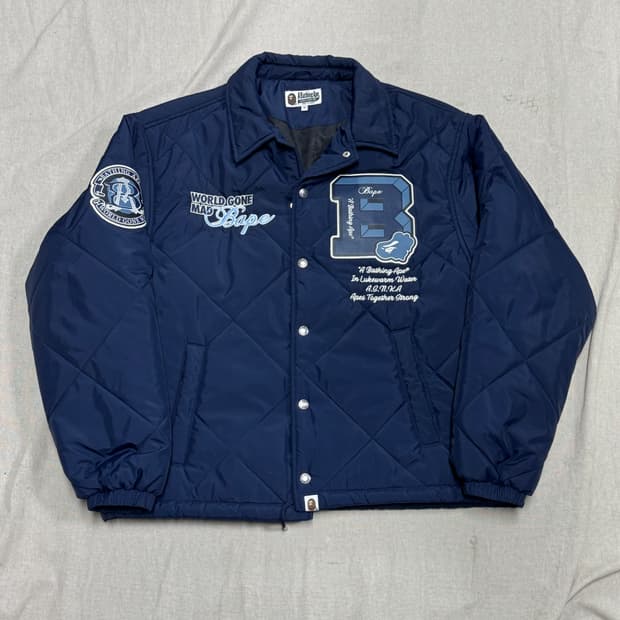 베이프 패치 퀼팅 점퍼 M(105)