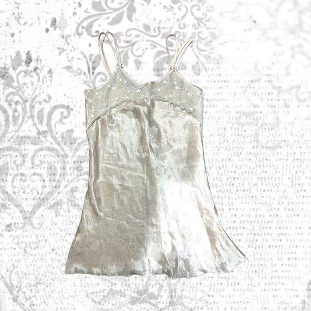 빈티지 살구 새틴 슬립원피스 페어리 y2k 핀터깔