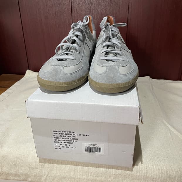리프로덕션 오브 파운드 독일군 스니커즈 1700L 라이트 그레이 41