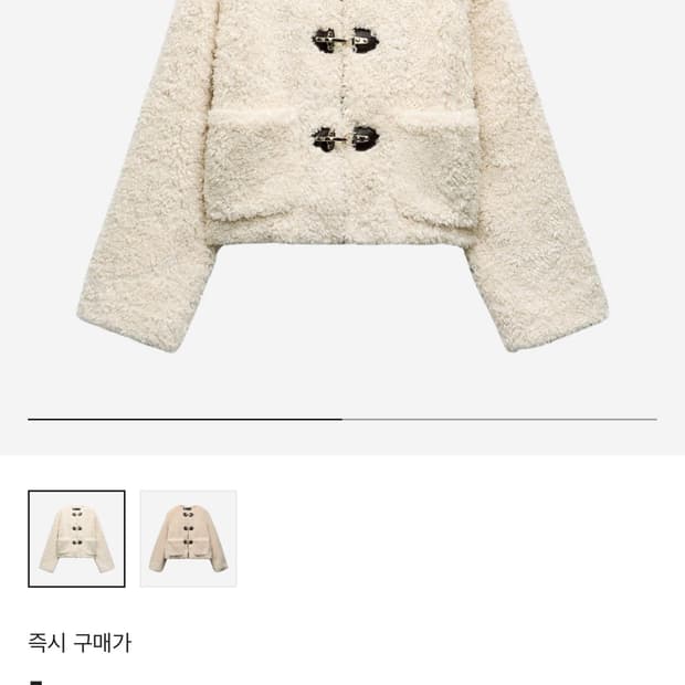자라 셜링 카라비너 토글 양털 자켓 Faux Shearling Carab