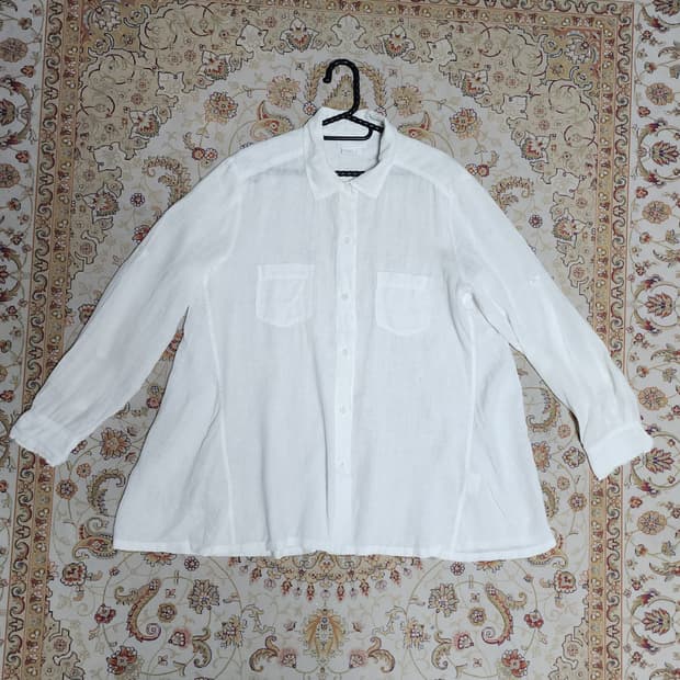 Pure DKNY 디케이엔와이 여성 린넨 셔츠
