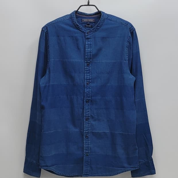 TOMMY HILFIGER 타미힐피거 인디고 코튼 셔츠 / 남 M 블루
