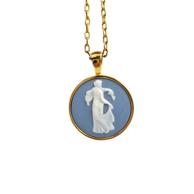 00s 영국 웨지우드 제스퍼 비너스 카메오 목걸이