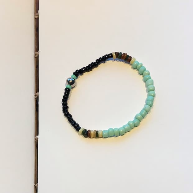 써지컬볼 빈티지 민트 비즈 팔찌