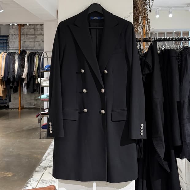 폴로 랄프로렌 블랙 더블 브레스티드 자켓