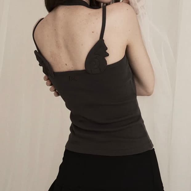 toh Bheart sleeveless Plain 차콜