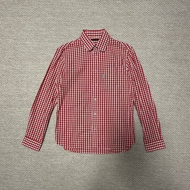 BLUE BLUE japan made check shirt red