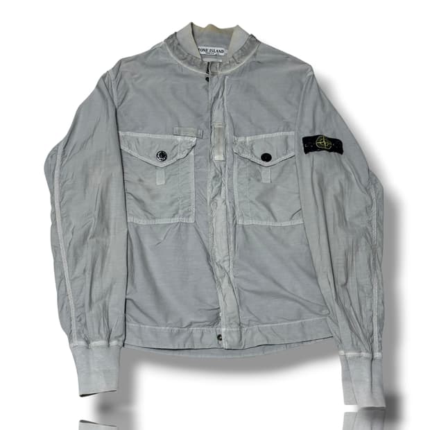 스톤 아일랜드 M 10 S/S 가먼트 다이 봄버 자켓
