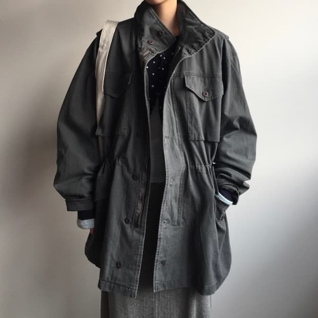 포멀 빈티지 밀리터리 필드 자켓 야상 차콜 더기 라우코하우스 르에브 릿킴