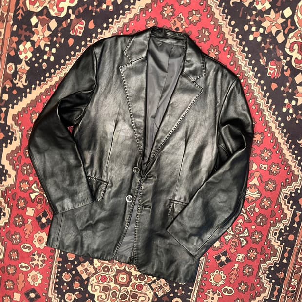 ( M-L ) 가죽마이 블레이져 가죽블레이저 레더자켓 가죽카코트