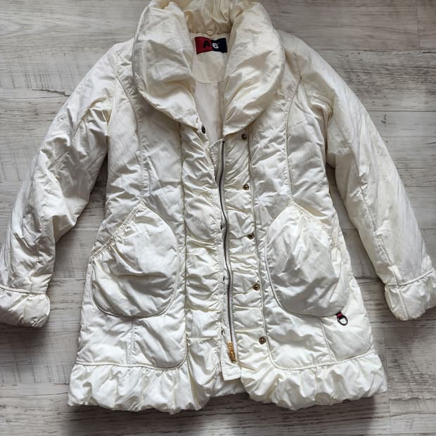 A6 여성 아이보리 패딩 & 니트 코트 일괄 팜. S(55~66)사이즈