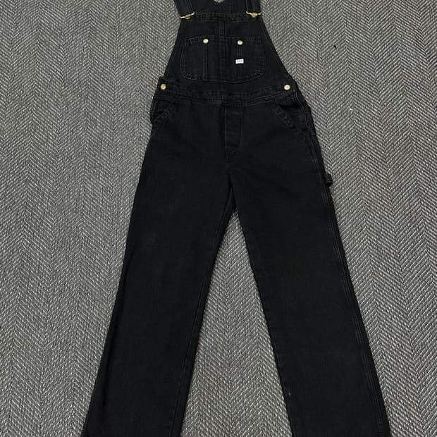 Lee 리 흑청 데님 오버롤 멜빵팬츠