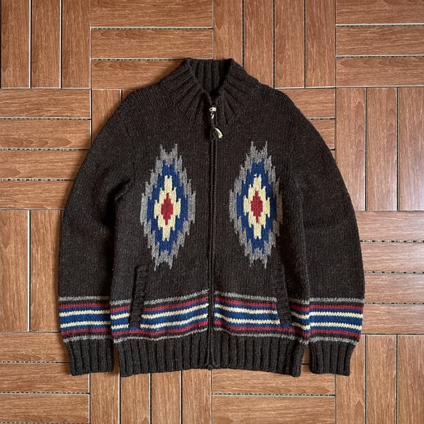 Gaijin made native pattern knit zip-up