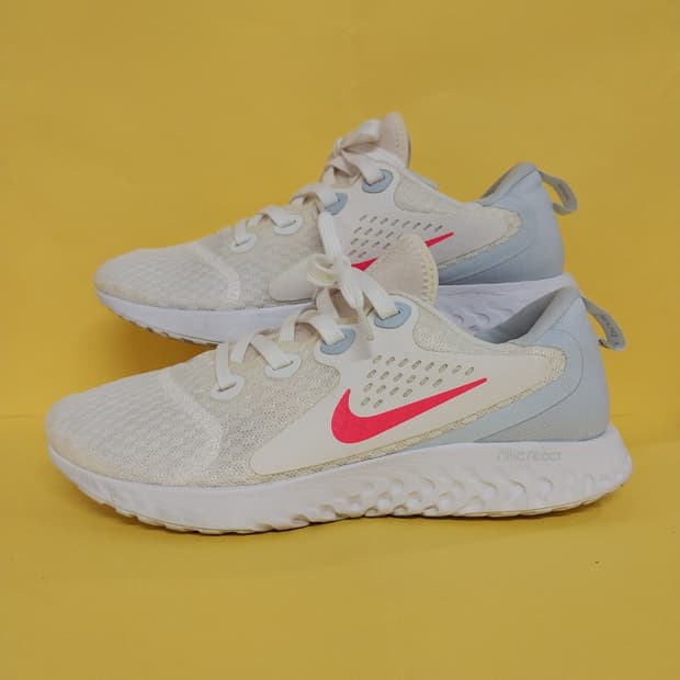 여성 나이키 레전드 리액트 화이트핑크 런닝화, 운동화 (245)