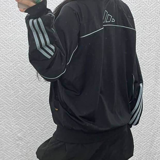 아디다스 올드스쿨 빈티지 스트릿 힙합 져지 집업 L C10575