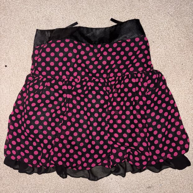 도트 핑크 일빈 모리 큐티 펌킨 스커트